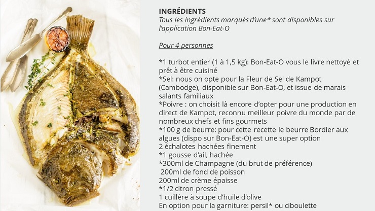 Le goût des fêtes : Turbot sauce Champagne